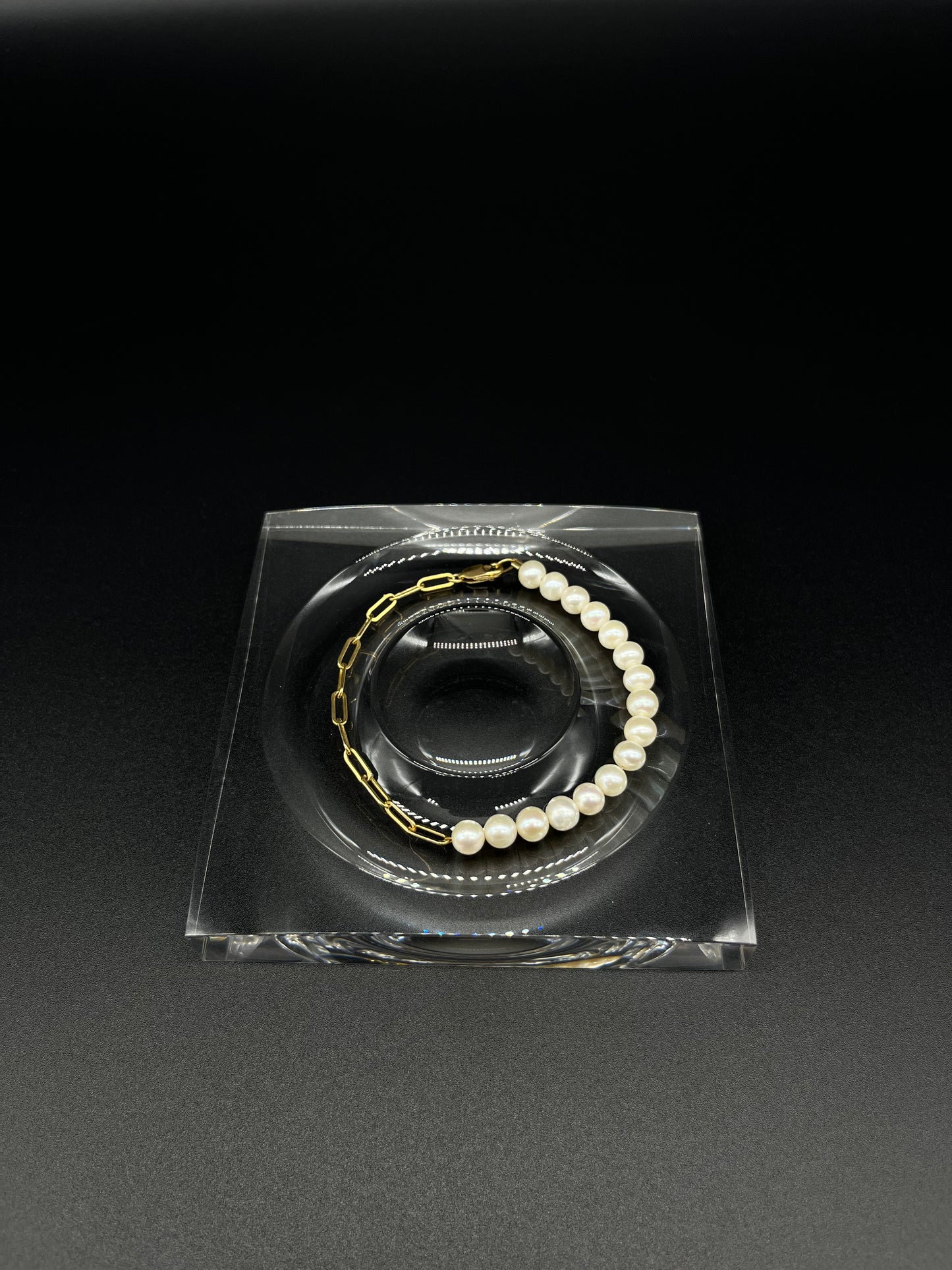 Pearl & Paperclip Bracelet