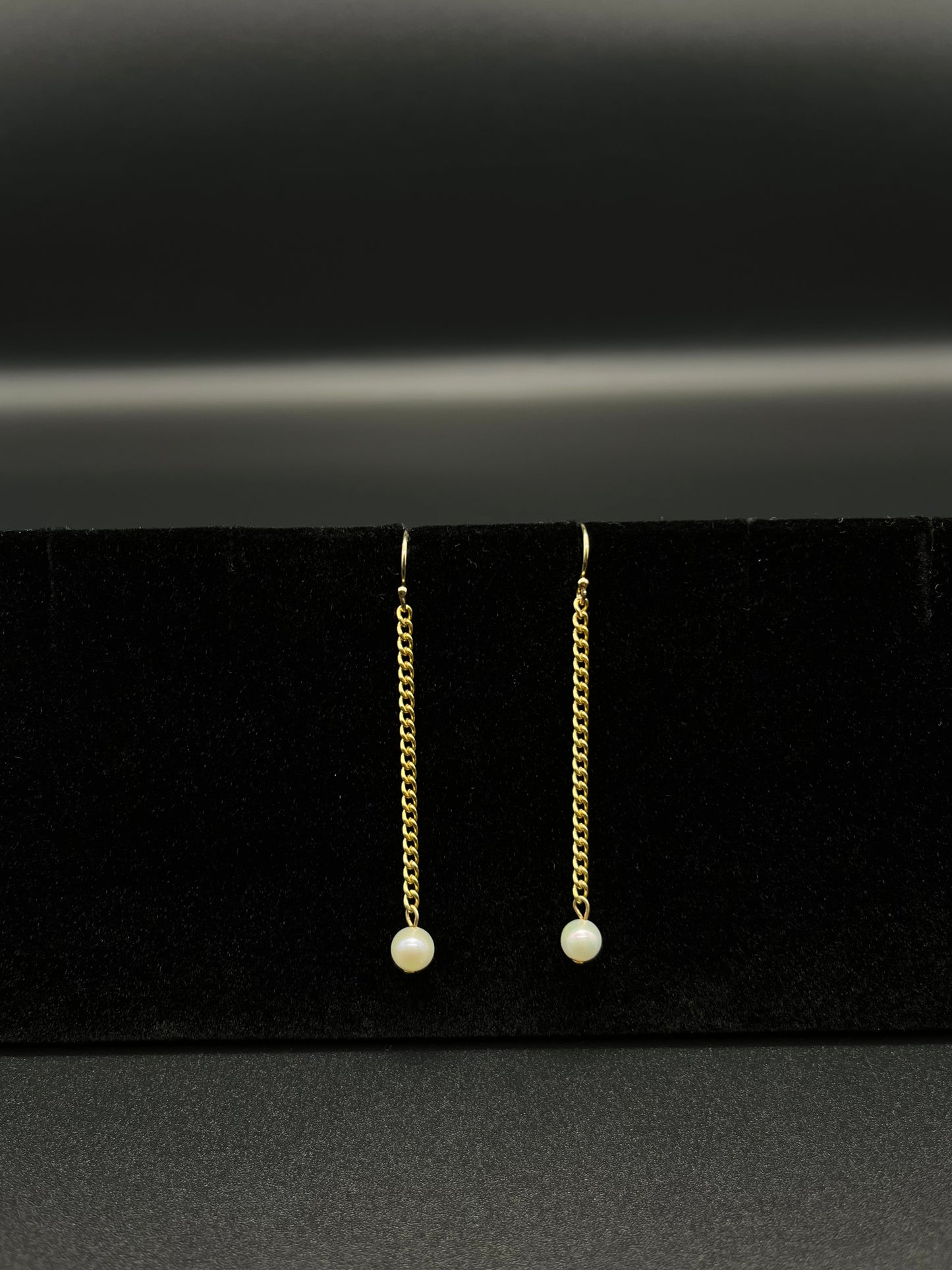 Drop Down Pearl Earrings